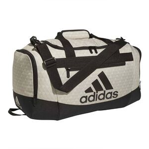 Adidas Black and White Men's Duffel Bag
